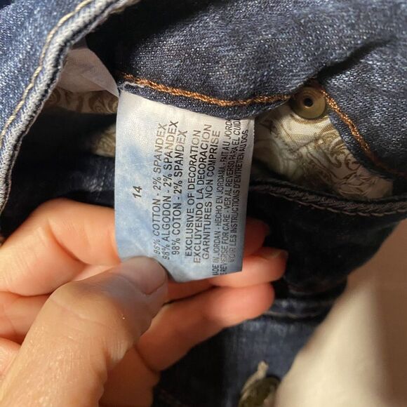 Nine West Vintage America Boho Denim Classic Rise Cropped Ankle Jeans Size 14 31 - Picture 6 of 10